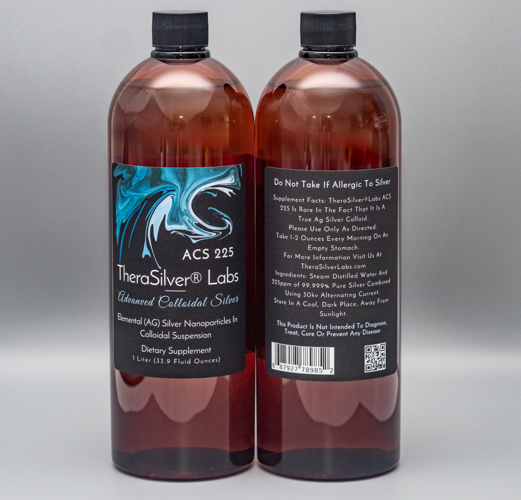 Labs ACS 225 Advanced Colloidal Silver Liquid for Immune Support, 225 PPM with Bioactive Nano Particles, Family Size 1 Liter