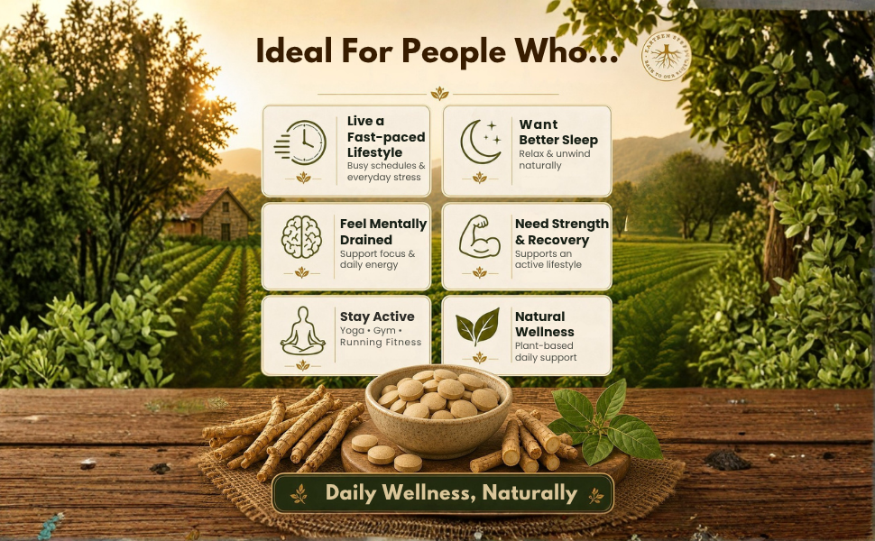 Earthen Story Certified Organic Ashwagandha Tablets (120 Tablets) | Lab Tested for 190+ Pesticides | Ayurvedic Root Adaptogen for Stress, Sleep & Strength | Vegan, Non-GMO