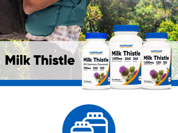 Nutricost Milk Thistle Capsules 300mg, 120 Capsules (80% Silymarin)