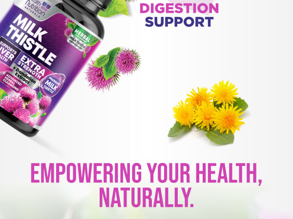 Milk Thistle Liver Support - Advanced Liver Cleanse Detox & Repair with Dandelion Root Extract - Natural Milk Thistle Silymarin Marianum Liver Health Support Supplement, Bottled USA - 120 Capsules