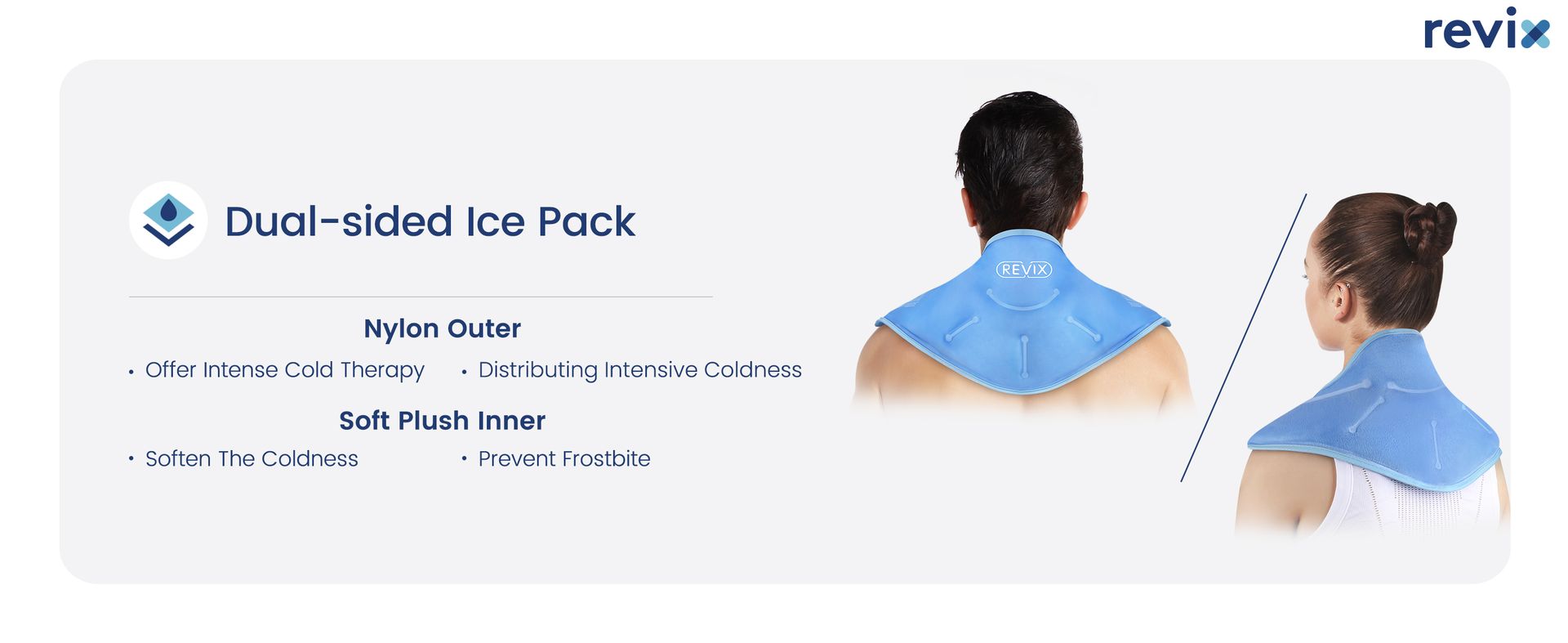 REVIX Neck Ice Pack Wrap – Reusable Hot Cold Gel Pack for Neck and Shoulder