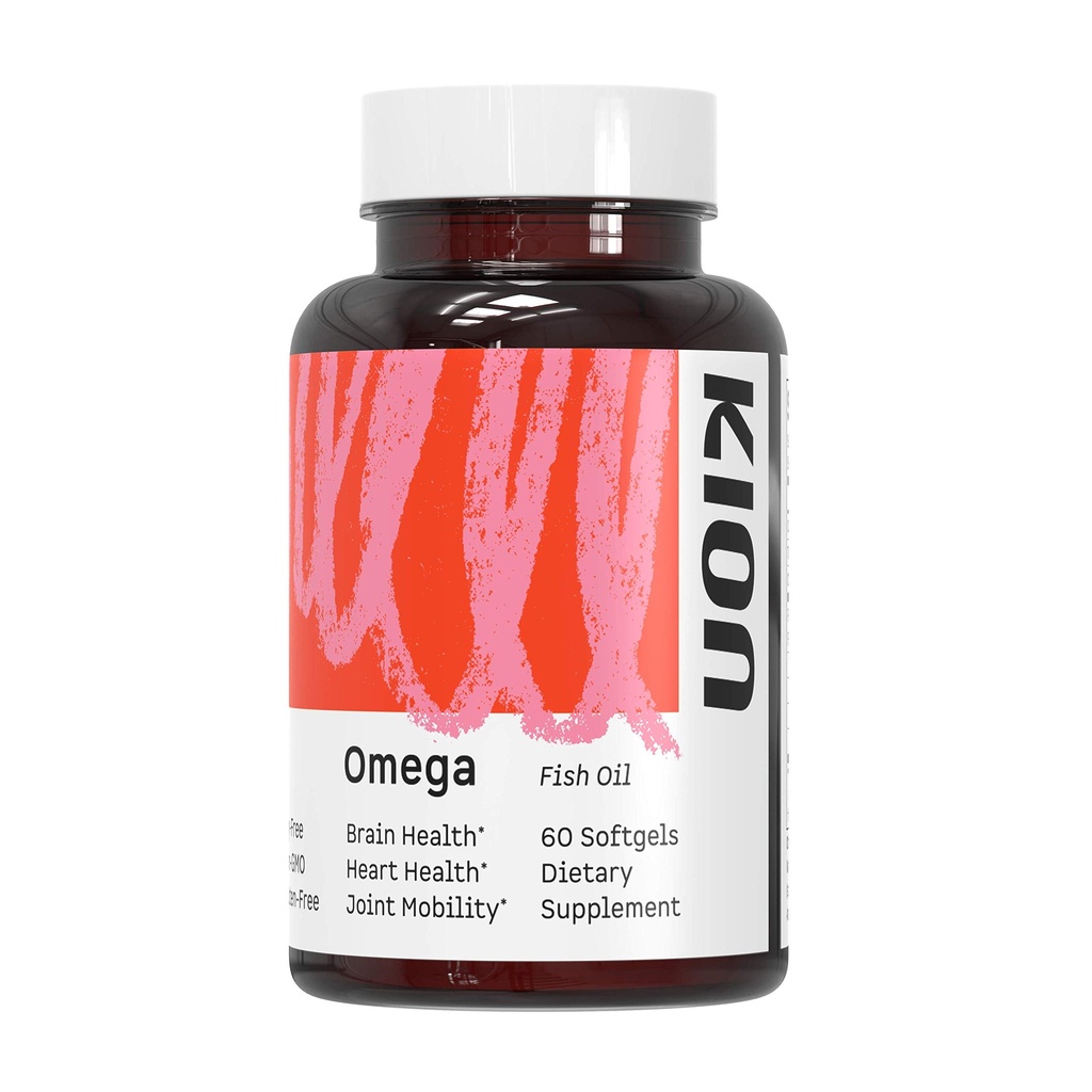 Kion Omega - Omega 3 Fatty Acid kosttilskudd - DHA Kosttilskudd - Mini Fish Oil Softgels - Omega 3 DHA EPA Fiskeolje piller - Fish Oil 1000 mg - 30 Serveringer