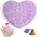 Atsuwell Microwavable oppvarmingspad, varm kompressor Moist Oppvarmingspakke, Scented Lavender Kaste Pillow og Flaksfrø Fluffy Microwave Heat Pad for Joints, Hals, Rygg, Muskel, Purple