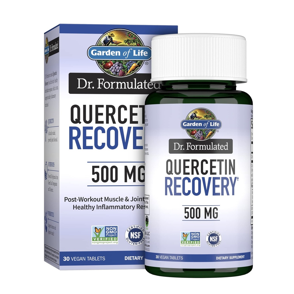 Livshage Quercetin Post Trening Recovery med sink, gurkemeie og grønn te – Dr Formelt – Sunn inflammatorisk respons & felles støtte - Glutenfri og ikke GMO – 30 tabletter
