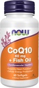 Nå Mattilskudd, CoQ10 60 mg med Omega 3 Fiskeolje, Cardiovaskulær helse*, 60 Softgels
