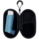 Holder Travel Case for Astma Inhaler, Kompakt tilfelle for Handy Inhaler for voksne og barn (kun tilfelle) (svart)