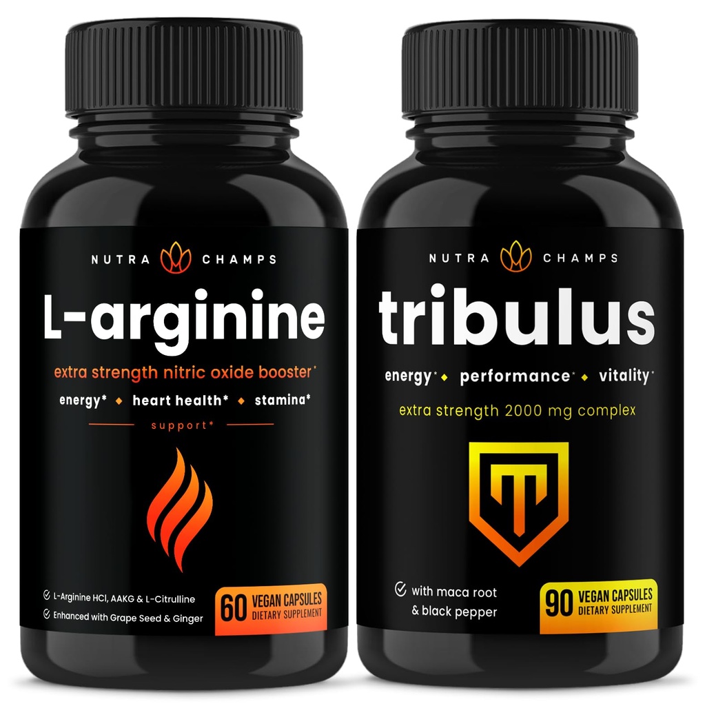 NutraChamps L-Arginine Kapsler og Tribulus Kapsler 2