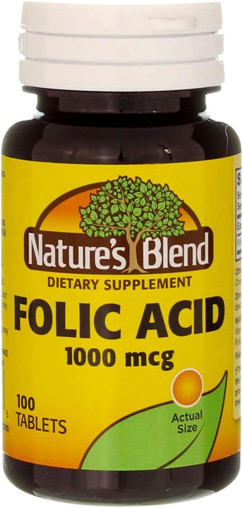 Naturens blanding folsyre 1000mcg tabletter 100 greve (4 pakke)