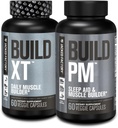 Jacked Factory AM & PM Muscle Building Supplement Stack - Bygg-XT Muscle Builder & Bygg PM Night Time Muscle Vekst & søvnhjelp