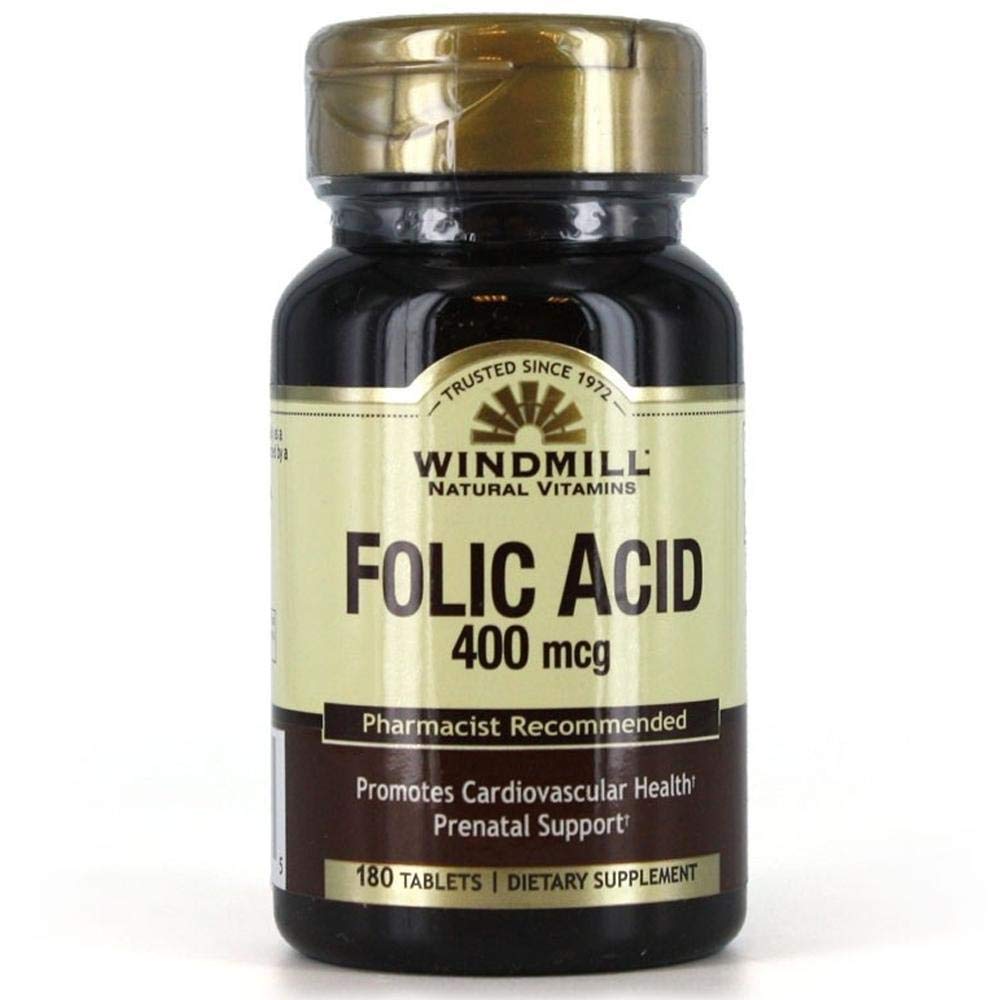 Vindmølle folsyre 400 Mcg tabletter - 180 Ea
