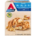 Atkins Snack Bar, Peanuty Overload, 8g Protein, 7g Fiber, 3g Netto Carbs, Keto Vennlig, 16 Count