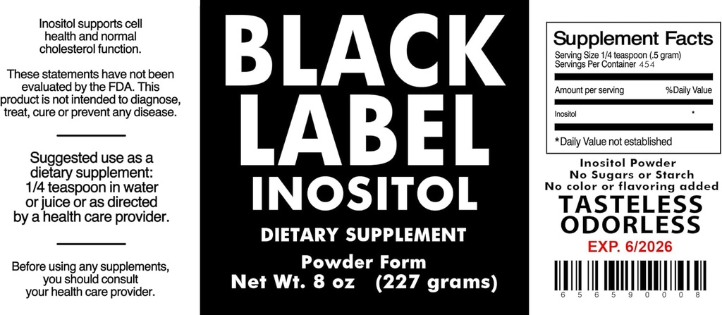 Generisk Black Label Inositol, 2.19 pund (pakke med 1)