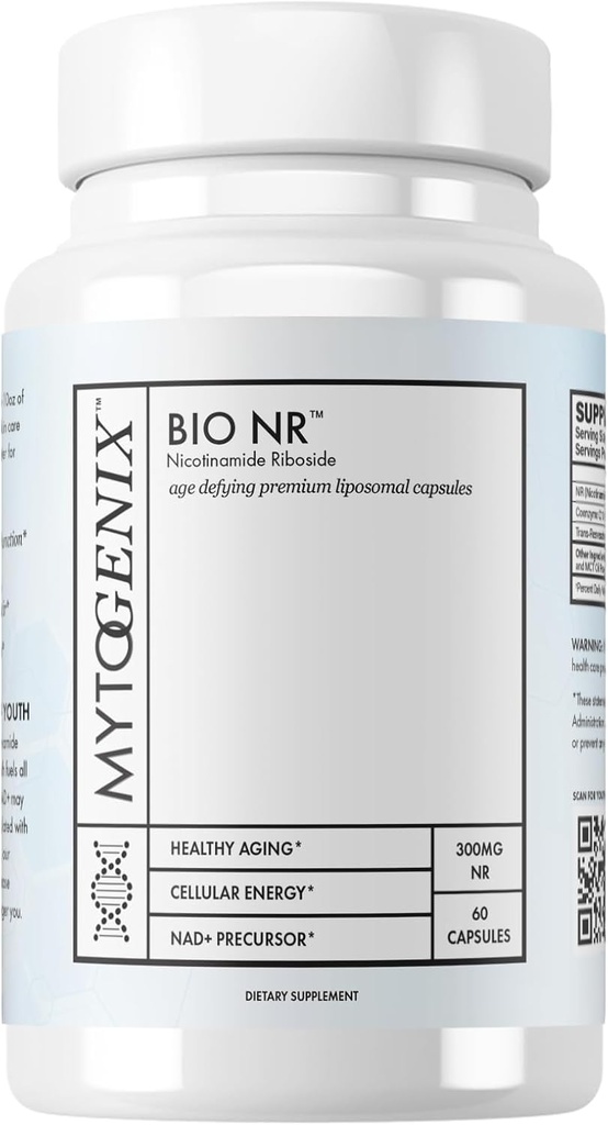 Pure NR Capsules - Nikotinamid Riboside Supplement - 300mg Per Serving - 60 kapsler per flaske - Anti-Aging- Repair Skadet DNA - Forbedre kognitiv funksjon - Optimer hjerneaktivitet