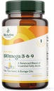 Biomega 3-6-9 Supplement Softgels for kvinner og menn - Omega 3 6 9 - Kompleks av den beste fisken, Flaksfrøolje og boreoljesupplement - 1200 mg - 90 Softgels