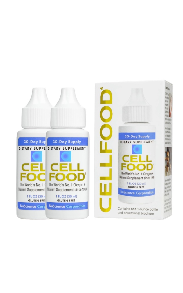 Cellfood Oxygen Boost - 1 fl oz, 2 Pack - flytende oksygen Supplement - Glutenfri, Cert. Kosher
