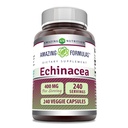 Amazing Formler Echinacea Supplement | 400 Mg per servering | 240 Veggie Kapsler | Ikke-GMO | Glutenfri | Laget i USA