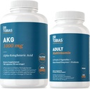 Dr. Tobias AKG Supplement & voksen Multivitamin - omfattende Cellular Energy & Nutrient Support for total velvære og vitalitet, Vegan, ikke-GMO