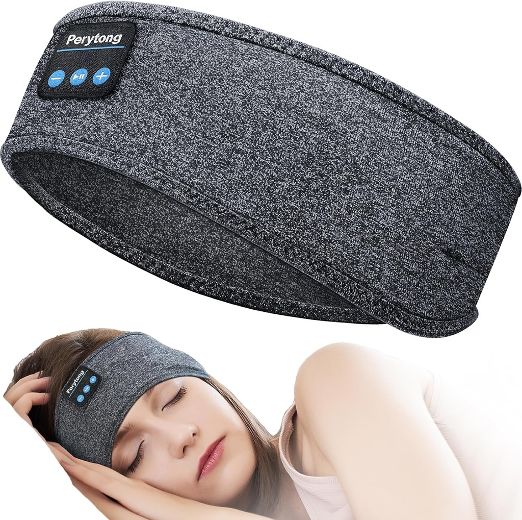 Perytong søvn hodetelefoner Bluetooth hodebånd, sport trådløse øretelefoner musikk sove ørepropper med HD Stereo høyttaler for mamma kvinner Tenåring løper kule gadgets unike gaver