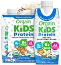 Orgain Organic Kids Protein Nutritional Shake, Vanilla - 8g protein, 22 Vitaminer og mineraler, Frukter og grønnsaker, Glutenfri, Soya Gratis, Ikke-GMO, 8,25 Fl Oz (Pack of 4)