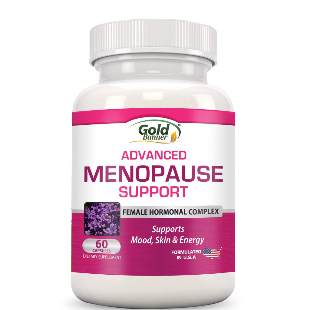 Avansert Menopause Support - Naturlig Kvinne Hormonal Complex for Hot Flashes, Mood Swings & Vaginal Tørrhet - Svart Cohosh, Soya Isoflavones & Herbal ekstrakt formel - Inkluderer ikke hormoner