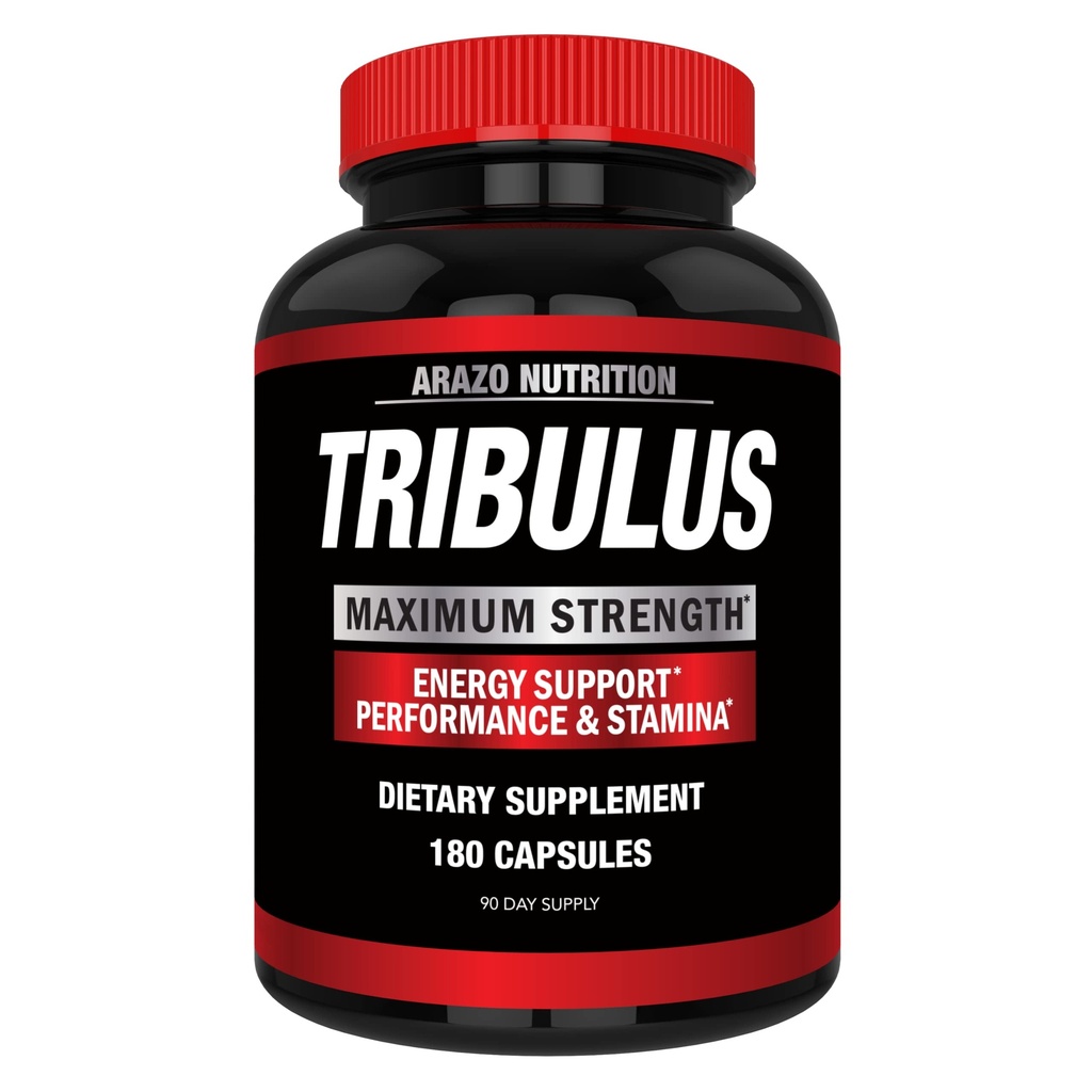 Arazo Nutrition Tribulus Terrestris 1500mg Ekstrakt pulver – 180 kapsler - Energiforsterker med estrogenblokker