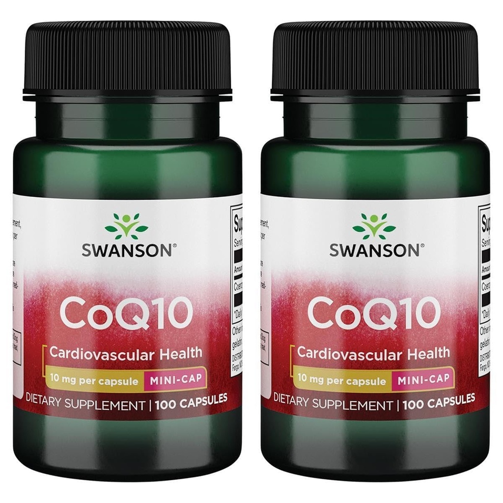 Swanson Coq10 - Mini Cap 10 mg 100 Caps (2 Pakke)