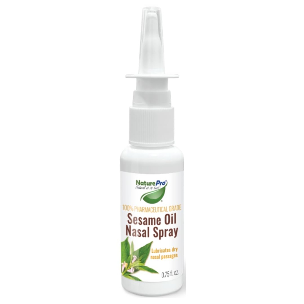 All-Naturlig Nasal Moisturizer Spray med 100% Farmasøytisk Grade Sesame Olje 0.75fl. til Soothe & Moisturize Tørr Nese, Nasal Lubricant & Decongestant for Tørr Nese Relief