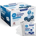 Med PRIDE sterile alkohol prep pads, antiseptisk, 70% isopropyl, individuelt ompakket, medisinsk grad 2 piller (200 greve (pakke med 1) hvit)
