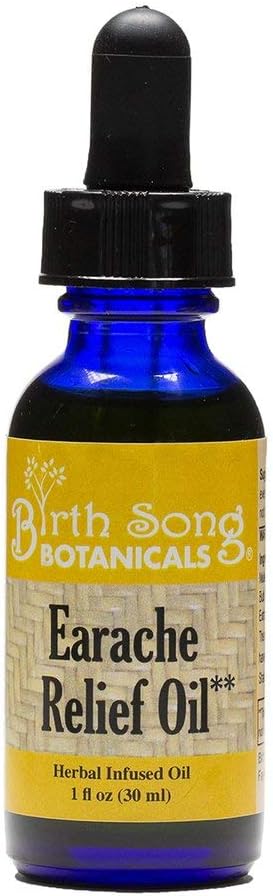 Birth Song Botanicals Herbal øredobber, naturlig øredobber, blandet med hvitløk og mullein Blomster, for svømmere og Wax fjerning barn, voksne, baby, 1oz flaske
