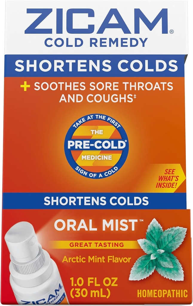 Zicam Cold Remedy Sink Arctic Mint Oral Mist, 1 Ounce