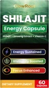 Shilajit Kapsler, høy kvalitet Shilajit fra Himalaya, rikelig fulvsyre & 85+ Trace Minerals, Glutenfri, Ingen tilsatt sukker Shilajit Kapsler for menn og kvinner