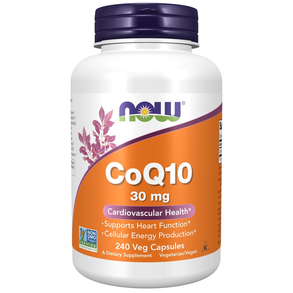 NU Kosttilskudd, CoQ10 30 mg, Farmasøytisk klasse, All-Trans Form produsert av Fermentation, 240 Veg Kapsler