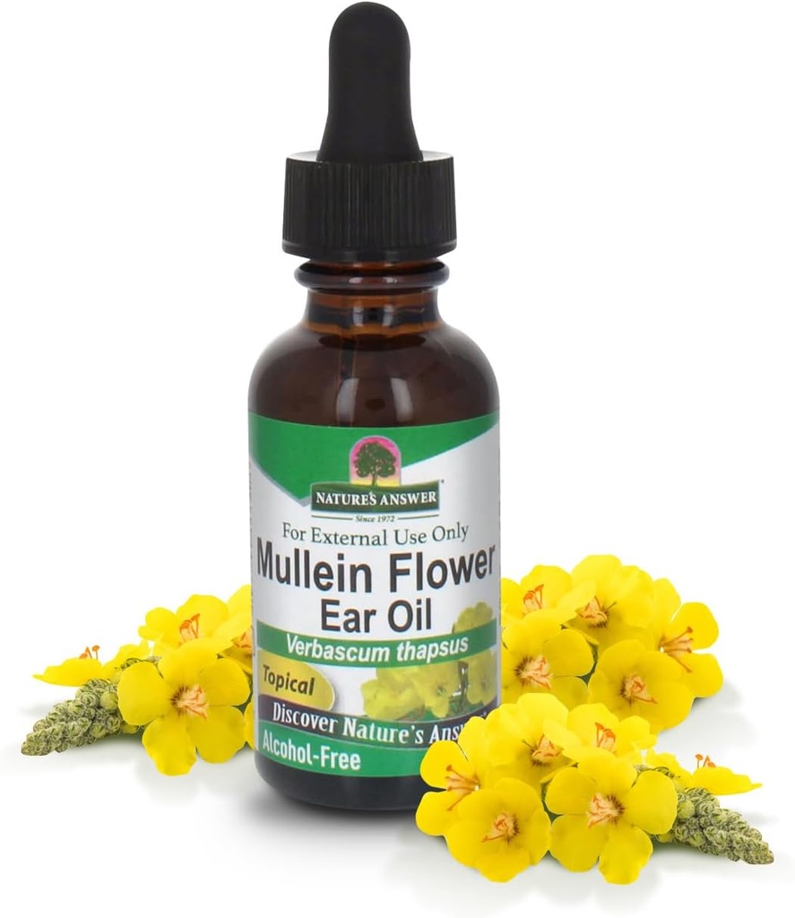 Naturens svar alkoholfri mullein blomst øreolje