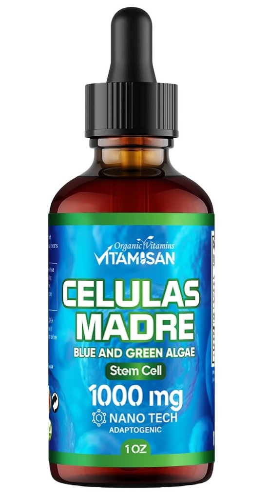 Celulas Madres Stem Cell Support, Plantebasert, Adaptogen Blend,Cordyceps, Rhodiola Rosea, Afa, Astragalus, B Complex, Reishi, Ganoderma, Blå-grønn Algae, Spirulina, 1000mg naturlig 13 Nøkkelingredienser.