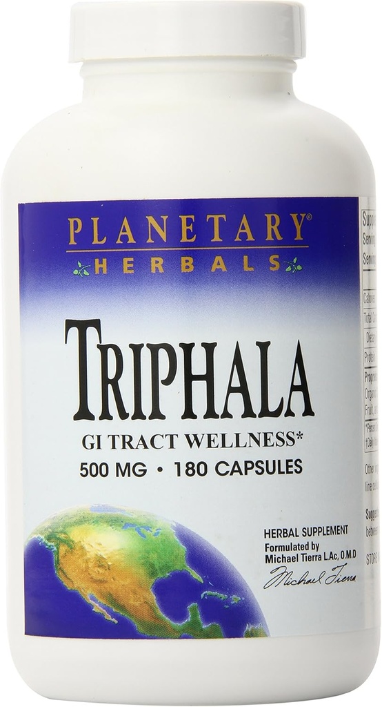 Planetary Herbals Tripala 500 mg- 180 kapsler (pakke med 2)