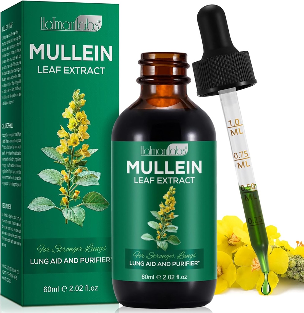 Mullein Leaf ekstrakt Mullein Leaf ekstrakt for Lungs Mullein drops Mullein Leaf Lung rense Supplement 2.02 Fl.Oz