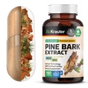 BIO KRAUTER Pine Bark Extract Capsules 400 mg - 100 greve - Antioksidant Supplement - 95% Proanthocyanidins - Pine Bark Supplement - Vegan, Ingen Fyllere