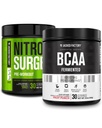Jacked Factory Nitrosurge Pre Workout i Grønn Apple & BCAA i Fruit Punch for muskelbygging og gjenoppretting