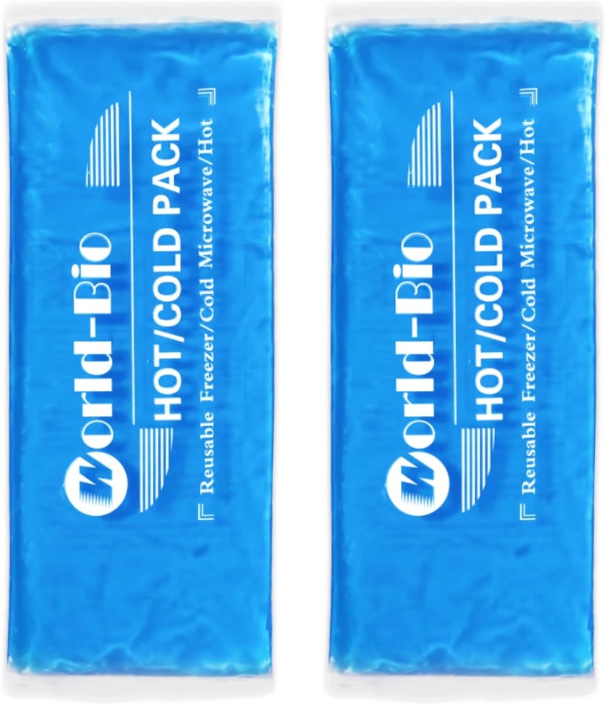 Gel Mykt fleksible ispakker for skadeskader Reusable, 2Pack-12" X 4,7", Freezer Cold Pack, Hot Cold Compress Kjøleskap Gel Pad for nekk, Ankle, Knee, Ben, Skulder, Elbow, Wrist, Fet skader Smerte Relief