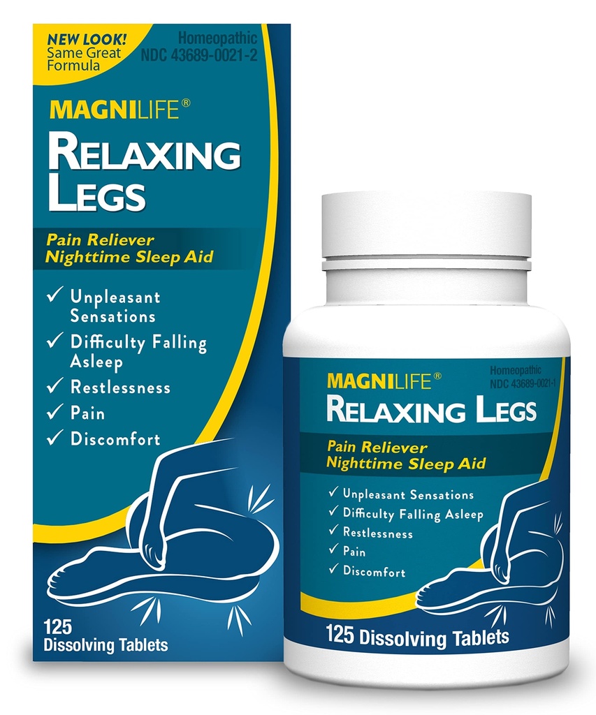 MagniLife Relaxing Ben, Restless Legs, Naturlig søvnhjelp og smertefri, beroliger Jerks, hvileløshet og diskomfort - 125 hurtigoppløselige tabletter