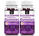 Glucosamine Chondroitin Gummies med MSM & Elderberry ekstra styrke - Fleksibilitetsstøtte, Antioksidant immunstøtte Supplement for voksne, menn og kvinner - 60 Chondroitin Gummies (2 pakke)