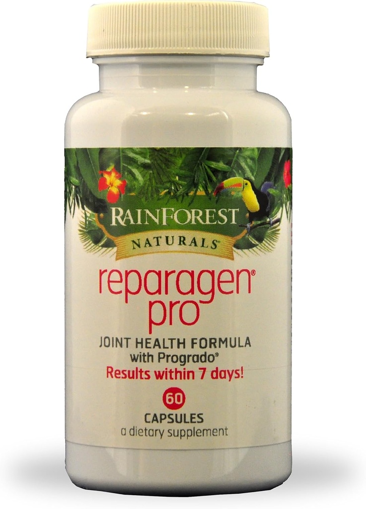 Rainforest Nutritionals Inc. Reparagen Pro 60 Kapsler klinisk beviste rask å fungere alle naturlige felles helse supplement