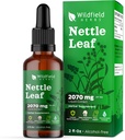 Stinging Nettle Leaf Extract Drops 2000 mg (Urtica dioica L.) Herbal Supplement Absorbs bedre enn kapsler, 1 måneds forsyning, 84 serveringer, alkohol-fri tinktur - 2 Oz, Pakke med 1
