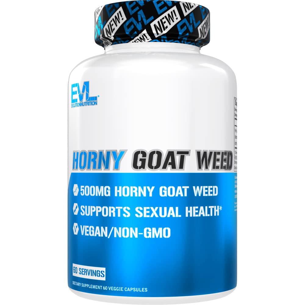 EVL Horny Goat Weed for menn - styrke mannlige forsterkende supplement for ytelse størrelse energi og utholdenhet med horny Goat Weed ekstrakt - mannlige Libido Booster Testosterone Supplement for menn