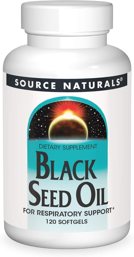 Source Naturals Svart Cumin Seed Oil for pustende støtte -120 Softgels