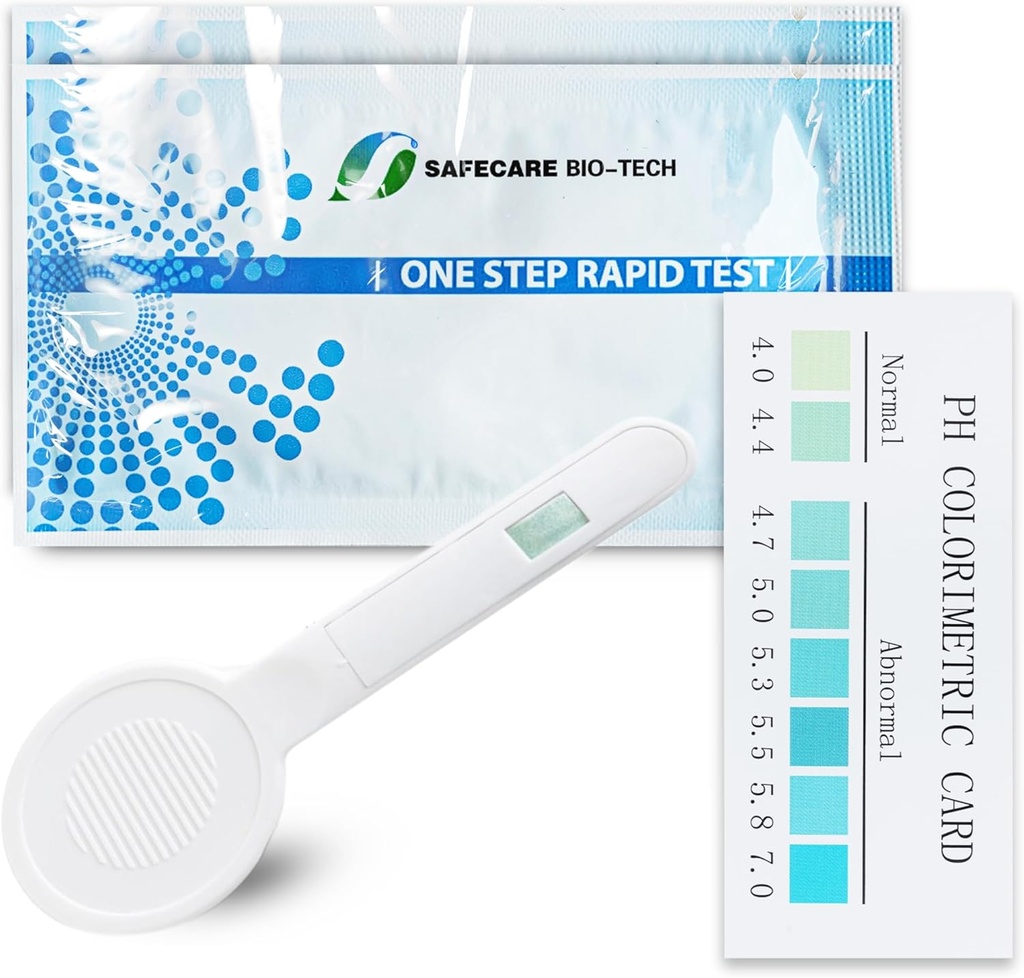1 trinn Vaginal pH bakteriel Vaginose Test Kit, 5 testsett, BV, Yeast Infeksjon, Feminin Vaginal Helse, pH-balanse for kvinner, Individuelt Foil omsluttet