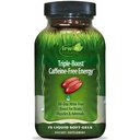 Irwin Naturals Triple-Boost Koffein-fri energi - Varighet, Jitter-fri fokus - Brain Boosting Nootropic - 75 Flytende Softgels