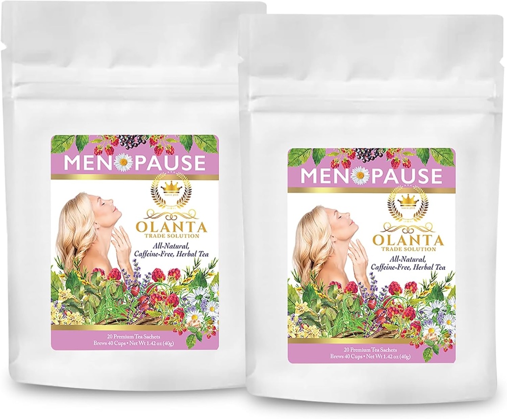 Menopause Tea - Post Menopause Vitaminer, Menopause Kosttilskudd for kvinner hot Flashes, Herbal Te for Menopause, Immun Assist, Menopause Comfort - 40 Premium Tea Sachets