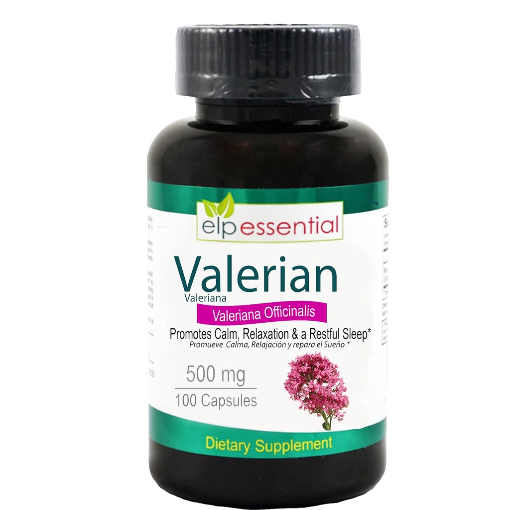 Valerian Root Capsules Organic 500mg urt ekstrakt Supplement 100 piller