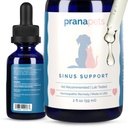 PranaPets Sinus støtte flytende kosttilskudd for kjæledyr | Naturlig støtte til katt & hund Sinus relief